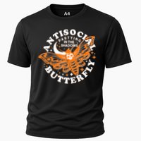 Funny Antisocial Butterfly Moth Partying In The Shadows Performance Shirt