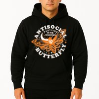 Funny Antisocial Butterfly Moth Partying In The Shadows Hoodie