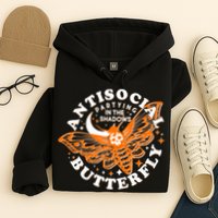 Funny Antisocial Butterfly Moth Partying In The Shadows Hoodie