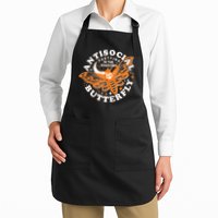 Funny Antisocial Butterfly Moth Partying In The Shadows Apron