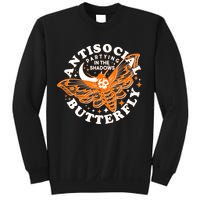 Funny Antisocial Butterfly Moth Partying In The Shadows Sweatshirt