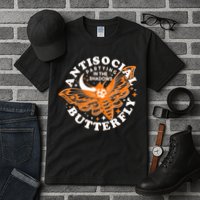 Funny Antisocial Butterfly Moth Partying In The Shadows Tall T-Shirt