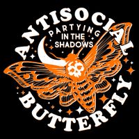 Funny Antisocial Butterfly Moth Partying In The Shadows Tall T-Shirt