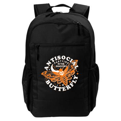 Funny Antisocial Butterfly Moth Partying In The Shadows Daily Commute Backpack