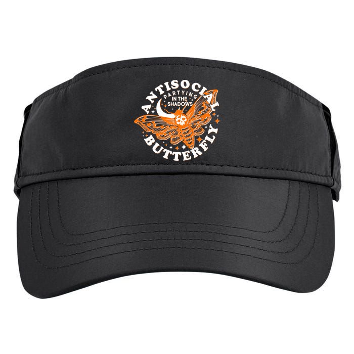 Funny Antisocial Butterfly Moth Partying In The Shadows Adult Drive Performance Visor