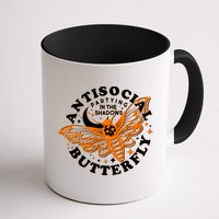 Funny Antisocial Butterfly Moth Partying In The Shadows Mug