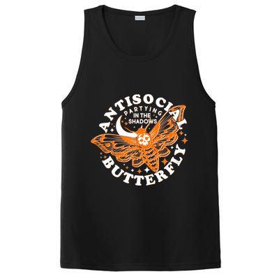 Funny Antisocial Butterfly Moth Partying In The Shadows PosiCharge Competitor Tank