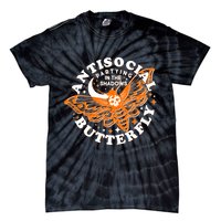 Funny Antisocial Butterfly Moth Partying In The Shadows Tie-Dye T-Shirt