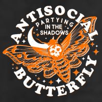 Funny Antisocial Butterfly Moth Partying In The Shadows Trucker Hat