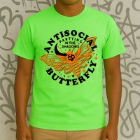 Funny Antisocial Butterfly Moth Partying In The Shadows T-Shirt