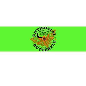 Funny Antisocial Butterfly Moth Partying In The Shadows Bumper Sticker