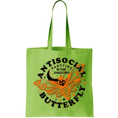 Funny Antisocial Butterfly Moth Partying In The Shadows Bag