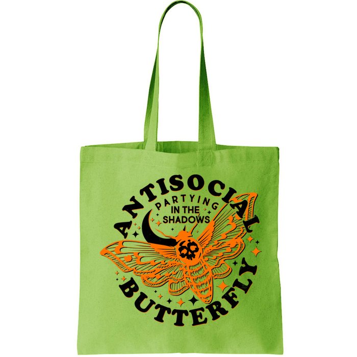 Funny Antisocial Butterfly Moth Partying In The Shadows Bag