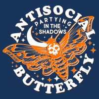 Funny Antisocial Butterfly Moth Partying In The Shadows Infant Baby Jersey Bodysuit
