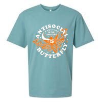 Funny Antisocial Butterfly Moth Partying In The Shadows Sueded Cloud Jersey T-Shirt