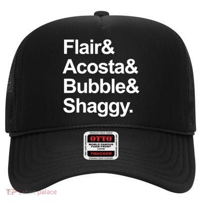 Flair Acosta Bubble And Shaggy High Crown Mesh Back Trucker Hat