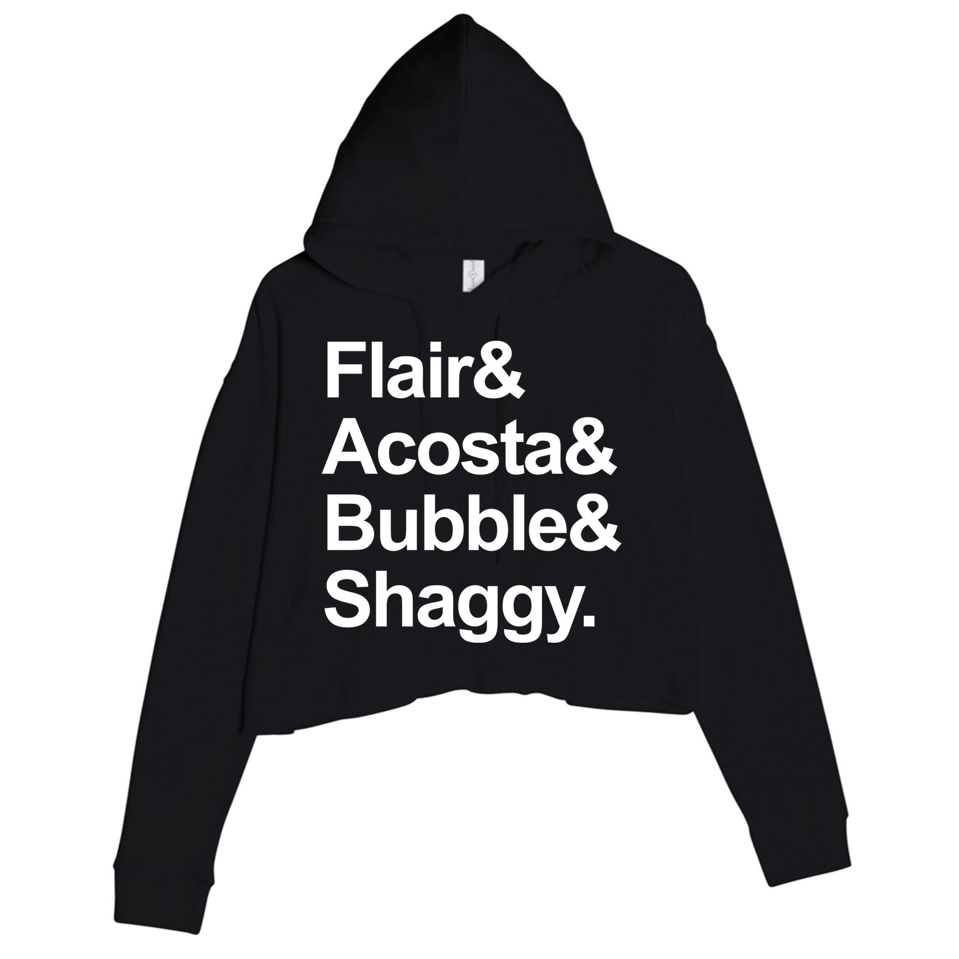 Flair Acosta Bubble And Shaggy Crop Fleece Hoodie