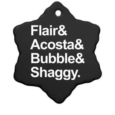 Flair Acosta Bubble And Shaggy Ceramic Star Ornament