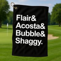 Flair Acosta Bubble And Shaggy Golf Towel