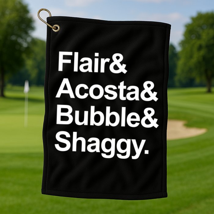 Flair Acosta Bubble And Shaggy Golf Towel