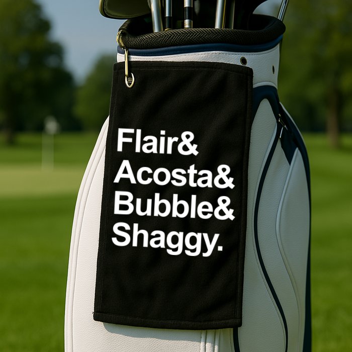 Flair Acosta Bubble And Shaggy Golf Towel