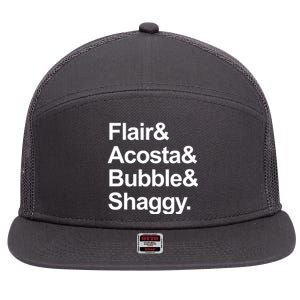 Flair Acosta Bubble And Shaggy 7 Panel Mesh Trucker Snapback Hat