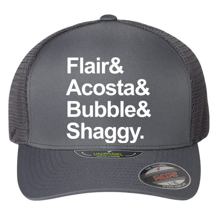 Flair Acosta Bubble And Shaggy Flexfit Unipanel Trucker Cap