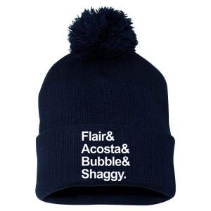 Flair Acosta Bubble And Shaggy Pom Pom 12in Knit Beanie