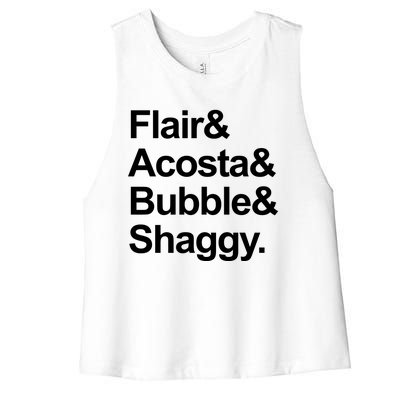 Flair Acosta Bubble And Shaggy Women's Racerback Cropped Tank