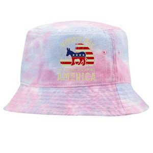 Funny Anti Biden Donkey Pox The Disease Destroying America  Tie-Dyed Bucket Hat