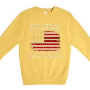 Funny Anti Biden BidenS Greatest Accomplishment Is Premium Crewneck Sweatshirt