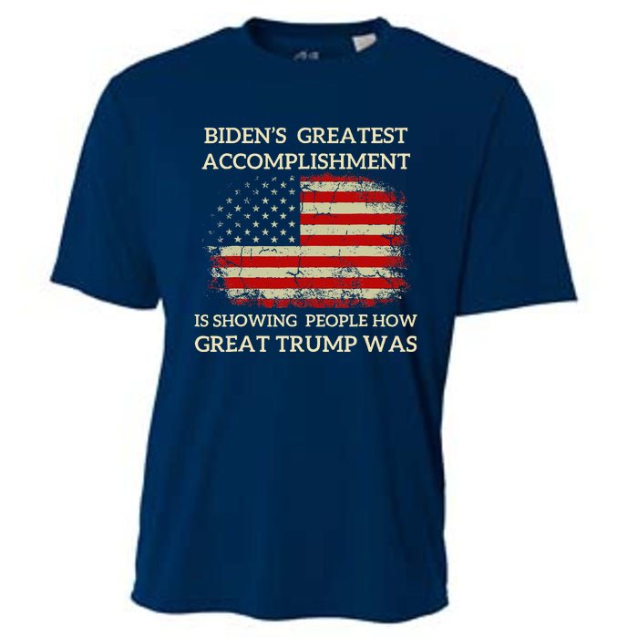 Funny Anti Biden BidenS Greatest Accomplishment Is Cooling Performance Crew T-Shirt