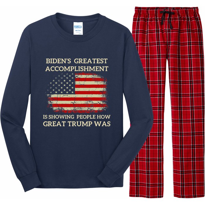 Funny Anti Biden BidenS Greatest Accomplishment Is Long Sleeve Pajama Set