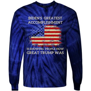 Funny Anti Biden BidenS Greatest Accomplishment Is Tie-Dye Long Sleeve Shirt