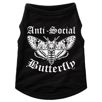 Funny Antisocial Butterfly Design, Introvert Humor Doggie Tank