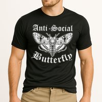 Funny Antisocial Butterfly Design, Introvert Humor Performance Shirt