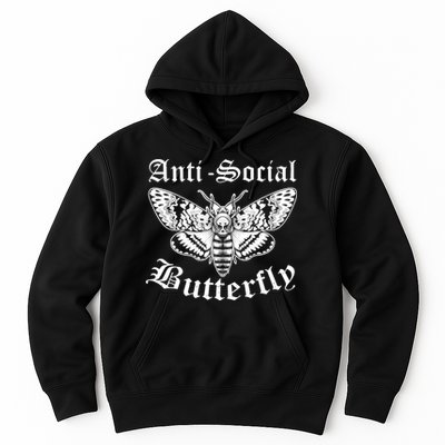 Funny Antisocial Butterfly Design, Introvert Humor Hoodie