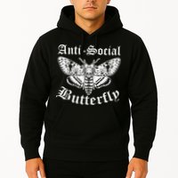 Funny Antisocial Butterfly Design, Introvert Humor Hoodie