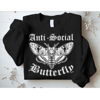 Funny Antisocial Butterfly Design, Introvert Humor Sweatshirt