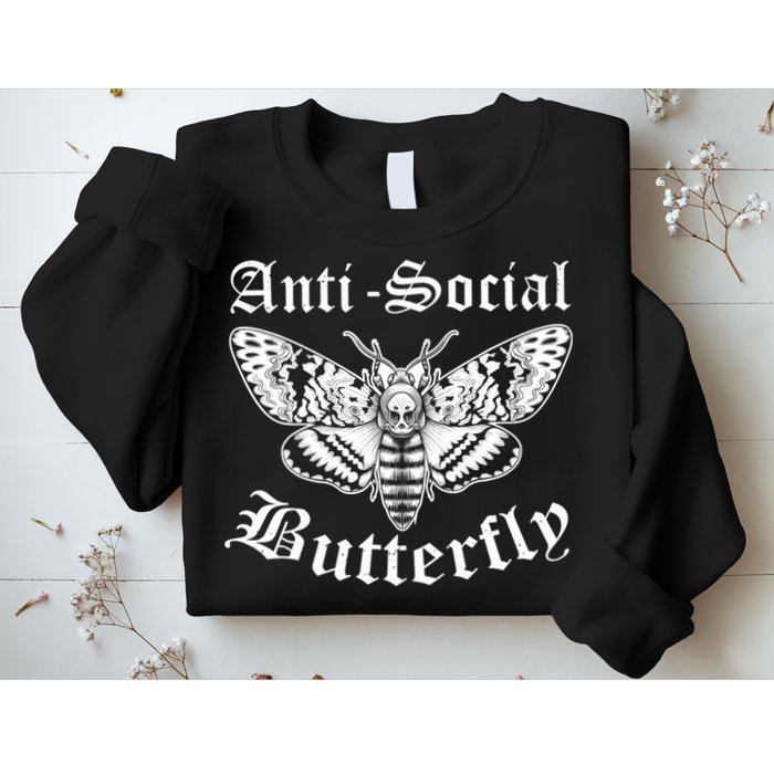 Funny Antisocial Butterfly Design, Introvert Humor Sweatshirt