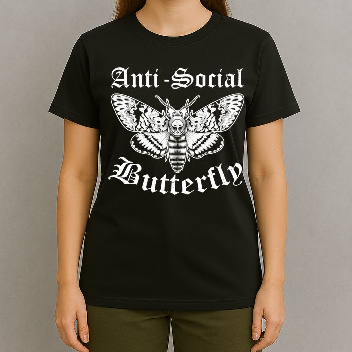 Funny Antisocial Butterfly Design, Introvert Humor T-Shirt