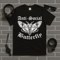 Funny Antisocial Butterfly Design, Introvert Humor T-Shirt