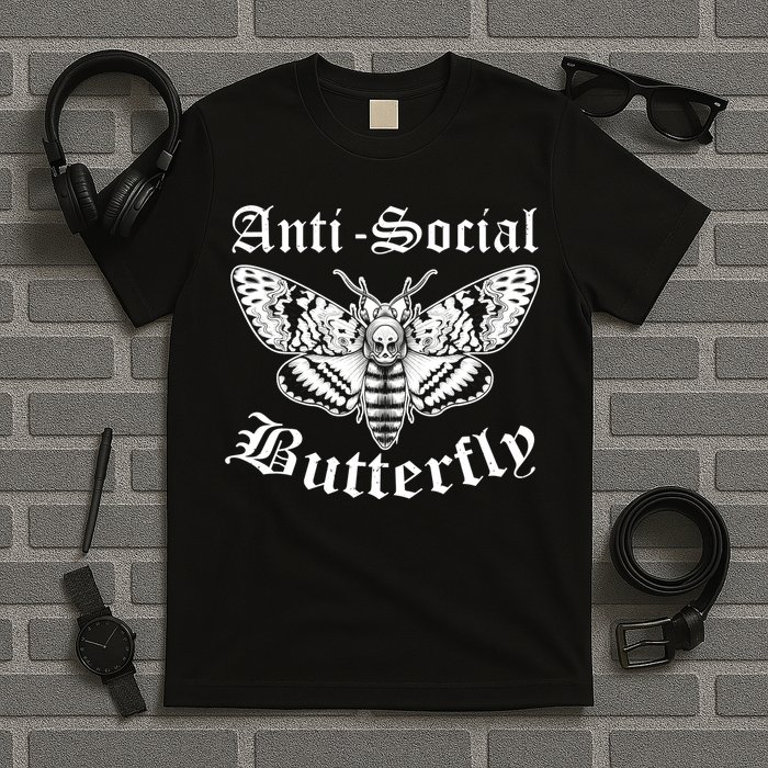 Funny Antisocial Butterfly Design, Introvert Humor T-Shirt