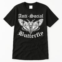 Funny Antisocial Butterfly Design, Introvert Humor Tall T-Shirt