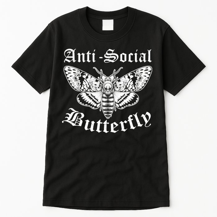 Funny Antisocial Butterfly Design, Introvert Humor Tall T-Shirt