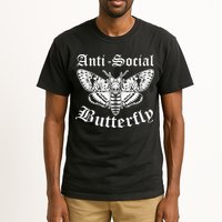 Funny Antisocial Butterfly Design, Introvert Humor Tall T-Shirt