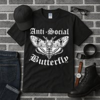 Funny Antisocial Butterfly Design, Introvert Humor Tall T-Shirt