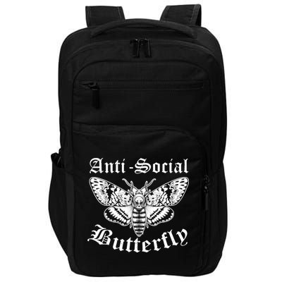 Funny Antisocial Butterfly Design, Introvert Humor Impact Tech Backpack