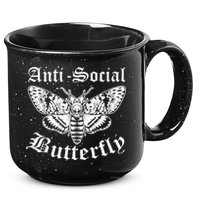 Funny Antisocial Butterfly Design, Introvert Humor 15oz Campfire Ceramic Mug