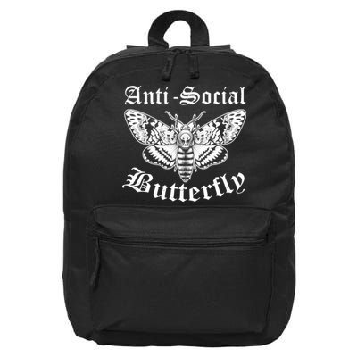 Funny Antisocial Butterfly Design, Introvert Humor 16 in Basic Backpack